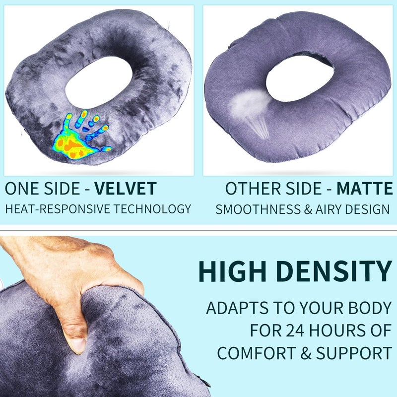 QIUCHA Butt Pillow Tailbone Pain Relief Cushion, Specialty Pillows for Leg, Back, Hip, Anti-Decubitus Pad for Hemorrhoids, Soft Pad for Bed Sores, Health Aids for Bedridden in Bed - Image 2